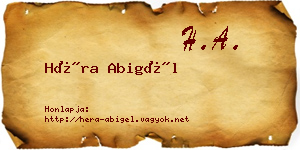 Héra Abigél névjegykártya
